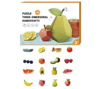 3D Handmade Origami Book, Fun DIY Pre-Cut 3D Paper Art Model, Animals, Cartoon Origami Kit for Crafts & Art, Interesting DIY Paper Craft Book Gift for Kids (Orange)