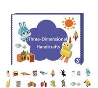 3D Handmade Origami Book, Moving Paper Crafts Book, Easy Handmade Craft 3D Paper Models, Fun DIY Origami Paper Craft Kit, Tool-Free Design for Bookshelf Decoration (C)