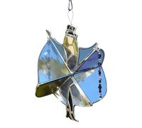 3D Handmade Stained Glass Spinner, Dancing Lady Stained Glass Spinner, Garden Sun Catchers, Boho Suncatcher Window Hanging, Fashion Retro Pendant