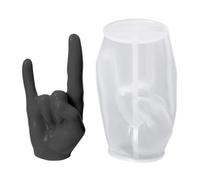 3D Hands-Shapes molds - Hands Shapes Silicone molds, Translucent Finger Mould - 3D Semitransparent Gesture for Crafts Home Decoration Halloween Valentine's Day New Year's