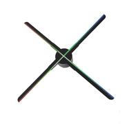3D HD Hologram Fan Projector Wifi LED Float Sign Player Shop Advertise Wedding Party Display Light (Size : 52CM)