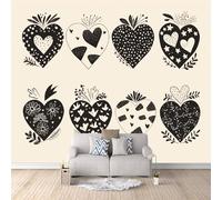 3D HD Printing Wallpapers Abstract Love Heart 200x140cm,Large Wall Mural Heart Shaped Pattern,Murals Suitable for Bedroom, Living Room, Children's Room, Home Decoration,TV Background Wall