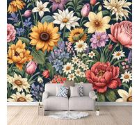 3D HD Printing Wallpapers Botanical Flower 200x140cm,Large Wall Mural Pastoral Floral,Murals Suitable for Bedroom, Living Room, Children's Room, Home Decoration,TV Background Wall