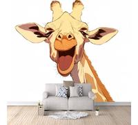 3D HD Printing Wallpapers Cute Giraffe 200x140cm,Large Wall Mural Cartoon,Murals Suitable for Bedroom, Living Room, Children's Room, Home Decoration,TV Background Wall