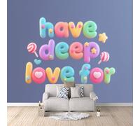 3D HD Printing Wallpapers Deeply in Love with You 200x140cm,Large Wall Mural,Murals Suitable for Bedroom, Living Room, Children's Room, Home Decoration,TV Background Wall