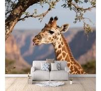 3D HD Printing Wallpapers Giraffe 400x280cm,Large Wall Mural Grassland,Murals Suitable for Bedroom, Living Room, Children's Room, Home Decoration,TV Background Wall