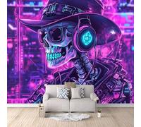 3D HD Printing Wallpapers Gothic Skull 200x140cm,Large Wall Mural Cyber Style,Murals Suitable for Bedroom, Living Room, Children's Room, Home Decoration,TV Background Wall