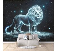 3D HD Printing Wallpapers Lion 200x140cm,Large Wall Mural Starry Sky,Murals Suitable for Bedroom, Living Room, Children's Room, Home Decoration,TV Background Wall