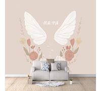 3D HD Printing Wallpapers Mama 300x210cm,Large Wall Mural Flower Wings,Murals Suitable for Bedroom, Living Room, Children's Room, Home Decoration,TV Background Wall
