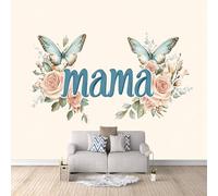 3D HD Printing Wallpapers Mama 300x210cm,Large Wall Mural Flowers Butterfly,Murals Suitable for Bedroom, Living Room, Children's Room, Home Decoration,TV Background Wall
