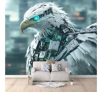 3D HD Printing Wallpapers Mechanical Bald Eagle 300x210cm,Large Wall Mural Cyberpunk,Murals Suitable for Bedroom, Living Room, Children's Room, Home Decoration,TV Background Wall