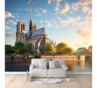 3D HD Printing Wallpapers Notre Dame Cathedral 300x210cm,Large Wall Mural,Murals Suitable for Bedroom, Living Room, Children's Room, Home Decoration,TV Background Wall