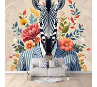 3D HD Printing Wallpapers Suit Zebra 300x210cm,Large Wall Mural Flowers,Murals Suitable for Bedroom, Living Room, Children's Room, Home Decoration,TV Background Wall