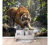 3D HD Printing Wallpapers Tiger 300x210cm,Large Wall Mural Forest Animals,Murals Suitable for Bedroom, Living Room, Children's Room, Home Decoration,TV Background Wall