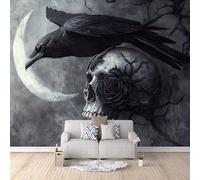 3D HD Printing Wallpapers Viking Raven 400x280cm,Large Wall Mural Norse Mythology,Murals Suitable for Bedroom, Living Room, Children's Room, Home Decoration,TV Background Wall