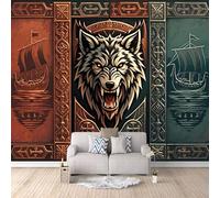3D HD Printing Wallpapers Wolf 400x280cm,Large Wall Mural Norse Mythology,Murals Suitable for Bedroom, Living Room, Children's Room, Home Decoration,TV Background Wall