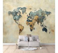 3D HD Printing Wallpapers World Map 300x210cm,Large Wall Mural,Murals Suitable for Bedroom, Living Room, Children's Room, Home Decoration,TV Background Wall