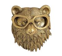 3D Head Wall Mount Ornament Deer Decor Rabbit Ornaments Animal Head Wall Sculptures Modern Art Statue Animal Heads Resin Home Accessories Wall Decorations for Living Room to Hang Ornaments, Bear