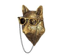 3D Head Wall Mount Ornament Deer Decor Rabbit Ornaments Animal Head Wall Sculptures Modern Art Statue Animal Heads Resin Home Accessories Wall Decorations for Living Room to Hang Ornaments, Fox