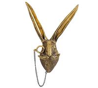 3D Head Wall Mount Ornament Deer Decor Rabbit Ornaments Animal Head Wall Sculptures Modern Art Statue Animal Heads Resin Home Accessories Wall Decorations for Living Room to Hang Ornaments, 2PCS