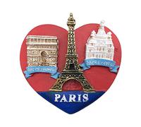 3D Heart Paris France Refrigerator Fridge Magnet Tourist Souvenirs Handmade Resin Craft Magnetic Stickers Home Kitchen Decoration Travel Gift