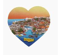 3D Heart Shape Crete Greece Fridge Magnet Travel Souvenir Gift Home Kitchen Refrigerator Decoration Magnetic Sticker Magnet Collection