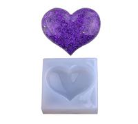 3D Heart-Shaped Silicone Mould for Epoxy Resin Moulds Pendant Crystal Shape Chocolate Baking Tool Decoration