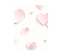 Muriva 3D Glitter Hearts Pink Wallpaper J92603