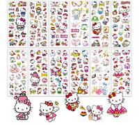 3D Hello Kitty Puffy Stickers for Children & Toddlers - 12 Sheets, Cute Kids Reward Stickers for Girls Party Bag Fillers, Birthday Favors, Supplies, Rewarding Gifts, Craft Scrapbooking