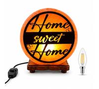 3D Himalayan Salt Lamp, Handmade Natural Pink Crystal Rock Salt Lamp with Wooden Base & Laser Cut Wooden Sheet, Dimmable E14 Bulb, Dimmer Switch & UK Plug, Home Decor Night Light (Safari Wildlife)