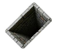 3D Hole Effect Rug - 60cm Optical, Illusion Carpet, Non Slip Quick Dry Floor Mat, Fun Visual Decor Piece | Eye Catching Accent Rug For Entryway Living Bedroom Party Decoration Home