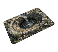 3D Hole Rug - Abstract Non Slip, 3D Hole Illusion Area Rug Home Decor, Hollow-Out Loop Optical Illusion Mat | Absorbent Drying Mat Bottomless Non-Slip Rugs for Study Guesthouse Entrance Sofa Side