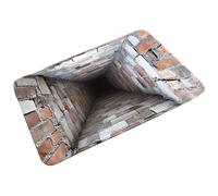 3d Hole Rug - Deep Pit Illusion Carpet, Hyper Realistic Floor Mat, Anti Skid Base Tough Weave, Dramatic Spatial Effect Brightens Interiors, Advanced Decorative Textile, Living Space 19.69x31.5 Inches