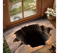 3D Hole Rug - Dog Gets Scared of 3D Hole Carpet, Rugs Optical Illusion, for Door Entrance, Bathroom, Stairs, Playroom, Living Room (1PCS-I,31.5 * 47.24 in)