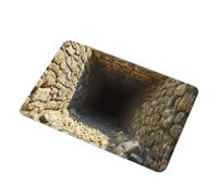 3D Hole Rug for Home Optical Prank Interactive Play with and Family Members (D, 40x60x1cm)