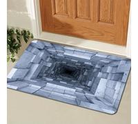 3D Hole Rug Realistic Optical Illusion Rugs Funny Bottomless Doormat Area Rug Absorbent Non-slip Floor Mat for Bathroom Living Room Playroom Entryway Front Door, Washable Door Mats Indoor & Outdoor J
