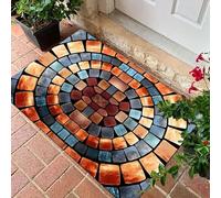 3D Hole Rug Realistic Optical Illusion Rugs Funny Bottomless Doormat Area Rug Absorbent Non-slip Floor Mat for Bathroom Living Room Playroom Entryway Front Door, Washable Door Mats Indoor & Outdoor B