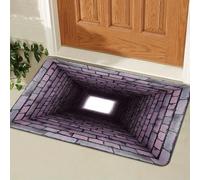 3D Hole Rug Realistic Optical Illusion Rugs Funny Bottomless Doormat Area Rug Absorbent Non-slip Floor Mat for Bathroom Living Room Playroom Entryway Front Door, Washable Door Mats Indoor & Outdoor K