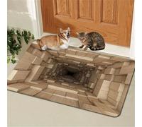 3D Hole Rug, Rugs That Look Like A Hole, 3dhole Illusion Rug, Trap Optical Illusion Bottomless Non-slip Doormat for Door Entrance, Bathroom, Stairs, Playroom (Style7,2'11" x 1'11" (Flower))