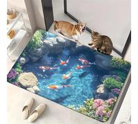 3D Hole Rug, Rugs That Look Like A Hole, 3dhole Illusion Rug, Trap Optical Illusion Bottomless Non-slip Doormat for Door Entrance, Bathroom, Stairs, Playroom (Style23,1'11" x 1'4" (Flower))