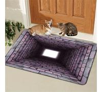 3D Hole Rug, Rugs That Look Like A Hole, 3dhole Illusion Rug, Trap Optical Illusion Bottomless Non-slip Doormat for Door Entrance, Bathroom, Stairs, Playroom (Style3,2'11" x 1'11" (Flower))