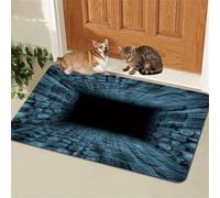 3D Hole Rug, Rugs That Look Like A Hole, 3dhole Illusion Rug, Trap Optical Illusion Bottomless Non-slip Doormat for Door Entrance, Bathroom, Stairs, Playroom (Style8,1'11" x 1'4" (Flower))