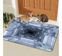3D Hole Rug, Rugs That Look Like A Hole, 3dhole Illusion Rug, Trap Optical Illusion Bottomless Non-slip Doormat for Door Entrance, Bathroom, Stairs, Playroom (Style2,2'11" x 1'11" (Flower))