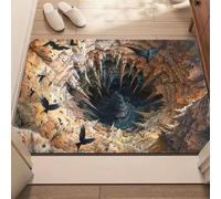 3D Hole Rug, Rugs That Look like a Hole, Trap Optical Illusion Bottomless Non-slip Doormat, Test & Game with Your Cat Or Dog, for Door Entrance, Bathroom, Living Room (14, 60 * 90cm/23.6 * 35.4in)