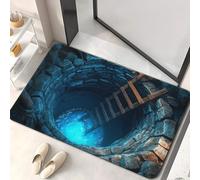 3D Hole Rug, Upgraded 3D Rugs Optical Illusion, Rugs That Look like a Hole, For Living Room 3D Trap Optical Visual Illusion Playroom Floor Carpet Mat Non-Slip (O,30 * 40cm/11.8 * 15.7in)