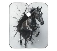 3D Hole White Wall Animal Horse Hair Cut Capes with Adjustable Snap Closure, Essentials Hair dye Cape for Dying capa para Corte de Cabello 65" x 55"