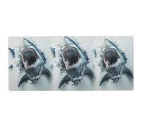 3d Hole White Wall Mouse Shark waterproof cool Mouse Pad for desks multifunctional gaming mousepad large 31.5 x 11.8in