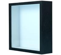 3D Hollow Handmade Photo Frame, 2-Pack, Preserved Flower & Butterfly Specimen Display, Epoxy Crafted Artistic Décor, for Living Room or Office(B Black)