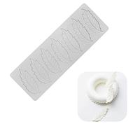 3D Hollow Leaf Fondant Lace Mold Multi Leaves Flower Candy Mold Chocolate Sugar Craft Cake Decoration Cupcake Top (I Feather_11.8 * 4.2 * 0.12inch)