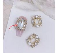 3D Hollow Rhinestones Shiny-Nail Decoration Diamonds Metal Jewelry Beauty-Design Bow Pearls